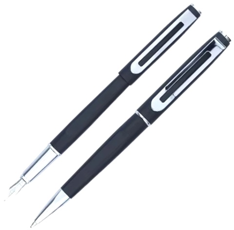  Набор: шариковая + перьевая ручки Diplomat Me-Pen, Black CT