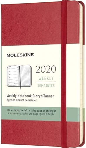  Еженедельник Moleskine Classic Wknt, Pocket 90x140 мм, 144 стр., красный