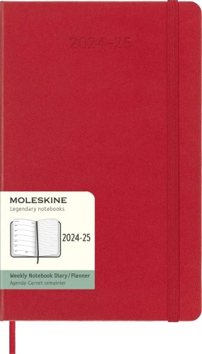  Еженедельник Moleskine Academic Wknt, Large 130х210 мм, 208 стр., красный