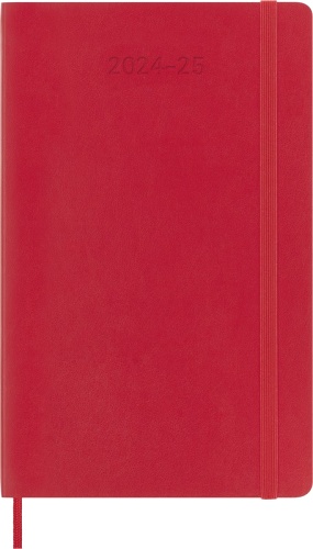  Еженедельник Moleskine Academic Soft Wknt, Large 130х210 мм, датир.18 мес, 208 стр., мягкая обложка, красный