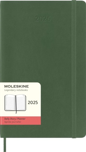  Ежедневник Moleskine Classic Soft, Large 130х210 мм, датир. 400 стр., линейка, мягкая обложка, зеленый