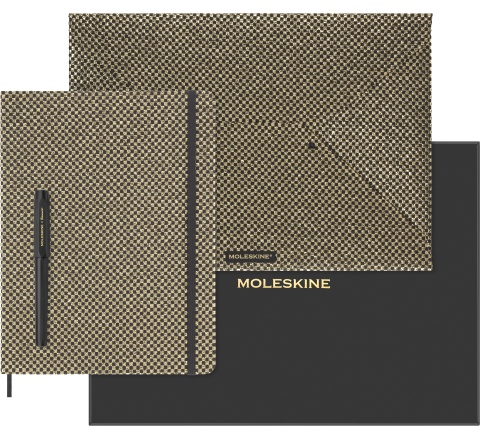  Набор Moleskine Limited Edition Prescious & Ethical Shine (еженедельник/ручка перьевая/папка-конверт), XLarge руч.:Kaweco, золотистый