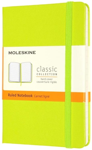  Блокнот Moleskine Classic, Pocket 90x140 мм, PP 192 стр., линейка, твердая обложка, лайм