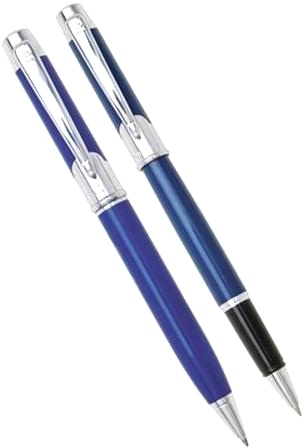  Набор: ручка шариковая + роллер Pen and Pen Pierre Cardin, Lacquer Blue CT