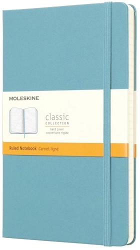 Блокнот Moleskine CLASSIC QP060B35 Large 130х210мм 240стр. линейка твердая обложка голубой