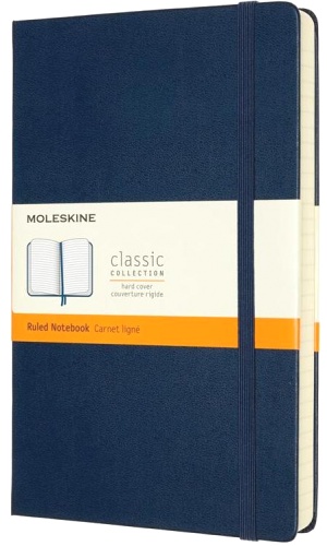  Блокнот Moleskine Classic Expended Large 130х210 мм, 400 стр., линейка, твердая обложка синий сапфир