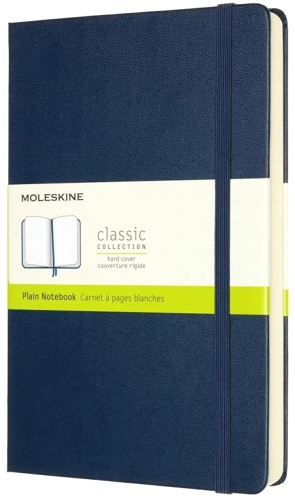  Блокнот Moleskine Classic Expended, 130х210 мм, 400 стр., нелинованный, твердая обложка, синий сапфир