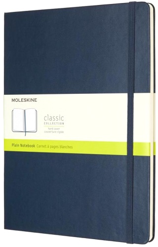  Блокнот Moleskine Classic, XLarge 190х250 мм, 192 стр., нелинованный, твердая обложка, синий