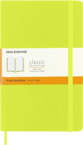  Блокнот Moleskine Classic Soft, Large 130х210 мм, 192 стр., линейка, мягкая обложка, лайм