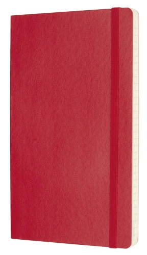 Блокнот Moleskine CLASSIC SOFT QP616F2 Large 130х210мм 192стр. линейка мягкая обложка фиксирующая резинка красный