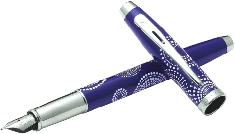 Перьевая ручка Sheaffer 100, Glossy Purple Pattern CT (Перо F)