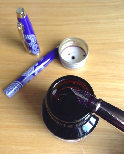 Перьевая ручка Sheaffer 100, Glossy Purple Pattern CT (Перо F)