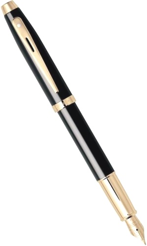 Перьевая ручка Sheaffer 100 Glossy, Black GT (Перо F)