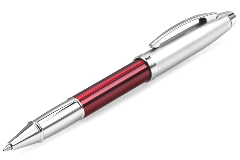 Ручка-роллер Sheaffer 100, Brushed Chrome Plated Cap Red Barrel Nickel CT