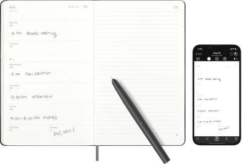  Еженедельник Moleskine Smart, Large 130х210 мм, 176 стр., черный