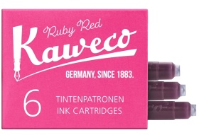  Картриджи с чернилами (6 шт) для перьевой ручки Kaweco Ruby Red