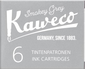  Картриджи с чернилами (6 шт) для перьевой ручки Kaweco Smoky Grey