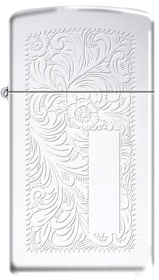  Зажигалка Zippo Slim® Venetian® с покрытием High Polish Chrome