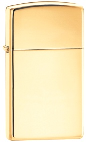  Зажигалка Zippo Slim® с покрытием High Polish Brass