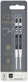 Черный гелевый стержень Parker Quink Gel Pen Refill Z05, 2 шт. в блистере (M)