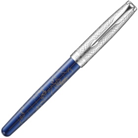  Ручка перьевая Parker Sonnet Atlas SE18, Silver Blue CT (Перо F)