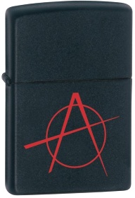  Зажигалка Zippo Anarchy Classic с покрытием Black Matte