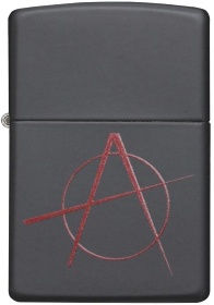  Зажигалка Zippo Anarchy Classic с покрытием Black Matte