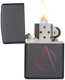  Зажигалка Zippo Anarchy Classic с покрытием Black Matte