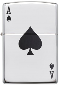  Зажигалка Zippo с покрытием Lucky Ace