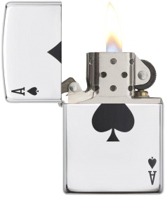  Зажигалка Zippo с покрытием Lucky Ace