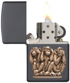  Зажигалка Zippo Classic с покрытием Black Matte