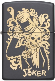  Зажигалка Zippo Skull Design с покрытием Black Matte