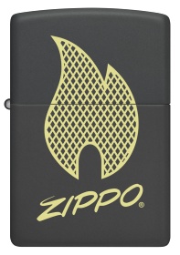 Зажигалка ZIPPO с покрытием Black Matte,латунь/сталь, черная, 38x13x57 мм