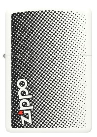 Зажигалка ZIPPO Logo с покрытием White Matte, латунь/сталь, белая, матовая, 38x13x57 мм