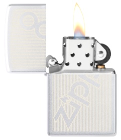 Зажигалка ZIPPO Logo с покрытием Satin Chrome, латунь/сталь, серебристая, матовая, 38x13x57 мм