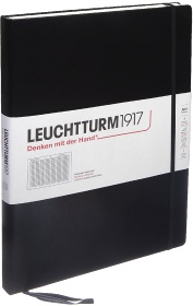  Блокнот Leuchtturm Master, A4, 100 г/м2, 235 стр., в клетку, твердая обложка, черный