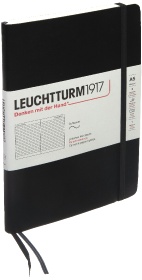  Блокнот Leuchtturm Classic, A5, 80 г/м2, 123 стр., в линейку, мягкая обложка, черный