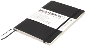  Блокнот Leuchtturm Classic, A5, 80 г/м2, 123 стр., в линейку, мягкая обложка, черный