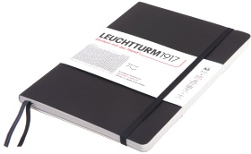  Блокнот Leuchtturm Classic, A5, 80 г/м2, 123 стр., в клетку, мягкая обложка, Черный