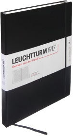  Блокнот Leuchtturm Master, A4, 100 г/м2, 235 стр., в линейку, твердая обложка, черный