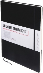  Блокнот Leuchtturm Master, A4, 100 г/м2, 235 стр., в линейку, твердая обложка, черный