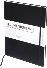  Блокнот Leuchtturm Master, А4, 100 г/м2, 235 стр., в точку, твердая обложка, черный