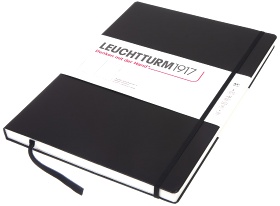  Блокнот Leuchtturm Master, А4, 100 г/м2, 235 стр., в точку, твердая обложка, черный