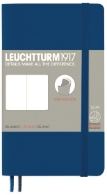  Блокнот Leuchtturm Classic, A6, 80 г/м2, 123 стр., нелинованный, мягкая обложка, синий неви