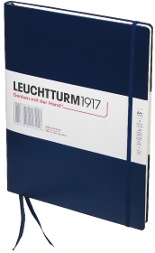  Блокнот Leuchtturm Master, A4, 100 г/м2, 235 стр., в клетку, твердая обложка, Синий Неви