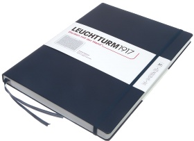  Блокнот Leuchtturm Master, A4, 100 г/м2, 235 стр., в клетку, твердая обложка, Синий Неви