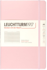  Блокнот Leuchtturm Classic, A5, 80 г/м2, 251 стр. в клетку, твердая обложка, пудровый