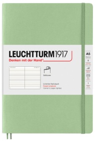  Блокнот Leuchtturm Classic, A5, 80 г/м2, 123 стр., в линейку, мягкая обложка, шалфей