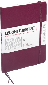  Блокнот Leuchtturm Classic, A5, 80 г/м2, 123 стр., в линейку, мягкая обложка, красный портвейн