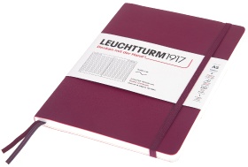  Блокнот Leuchtturm Classic, A5, 80 г/м2, 123 стр., в линейку, мягкая обложка, красный портвейн